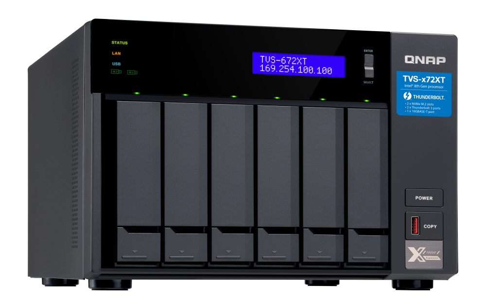 Thiết bị lưu trữ NAS QNAP TVS-672XT-i3-8G-1