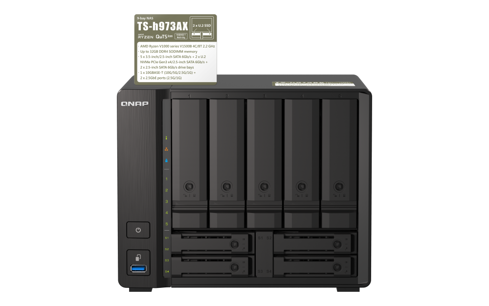 Thiết bị lưu trữ NAS QNAP TS-h973AX-8G