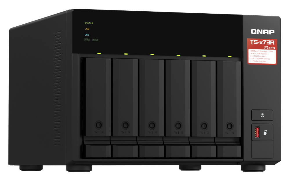 Thiết bị lưu trữ NAS QNAP TS-673A-8G-1