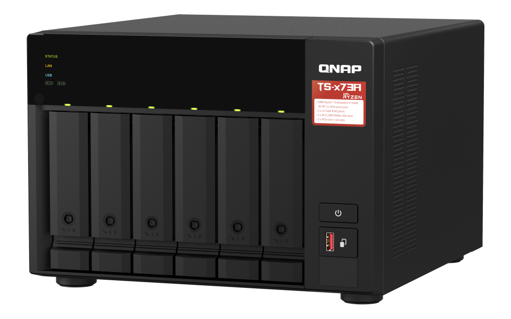 Thiết bị lưu trữ NAS QNAP TS-673A-8G-1