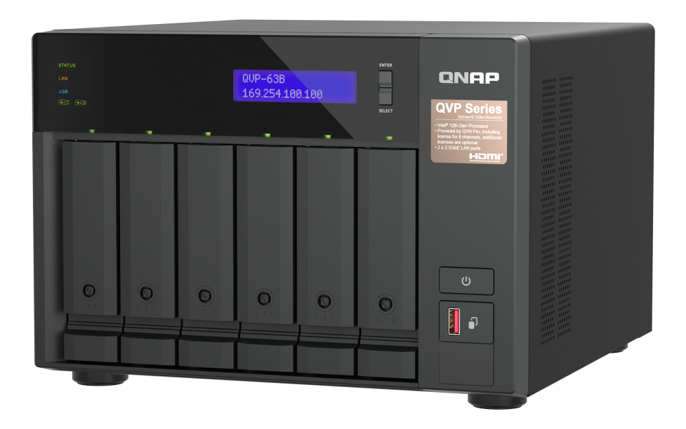 Thiết bị lưu trữ NAS QNAP QVP-63B