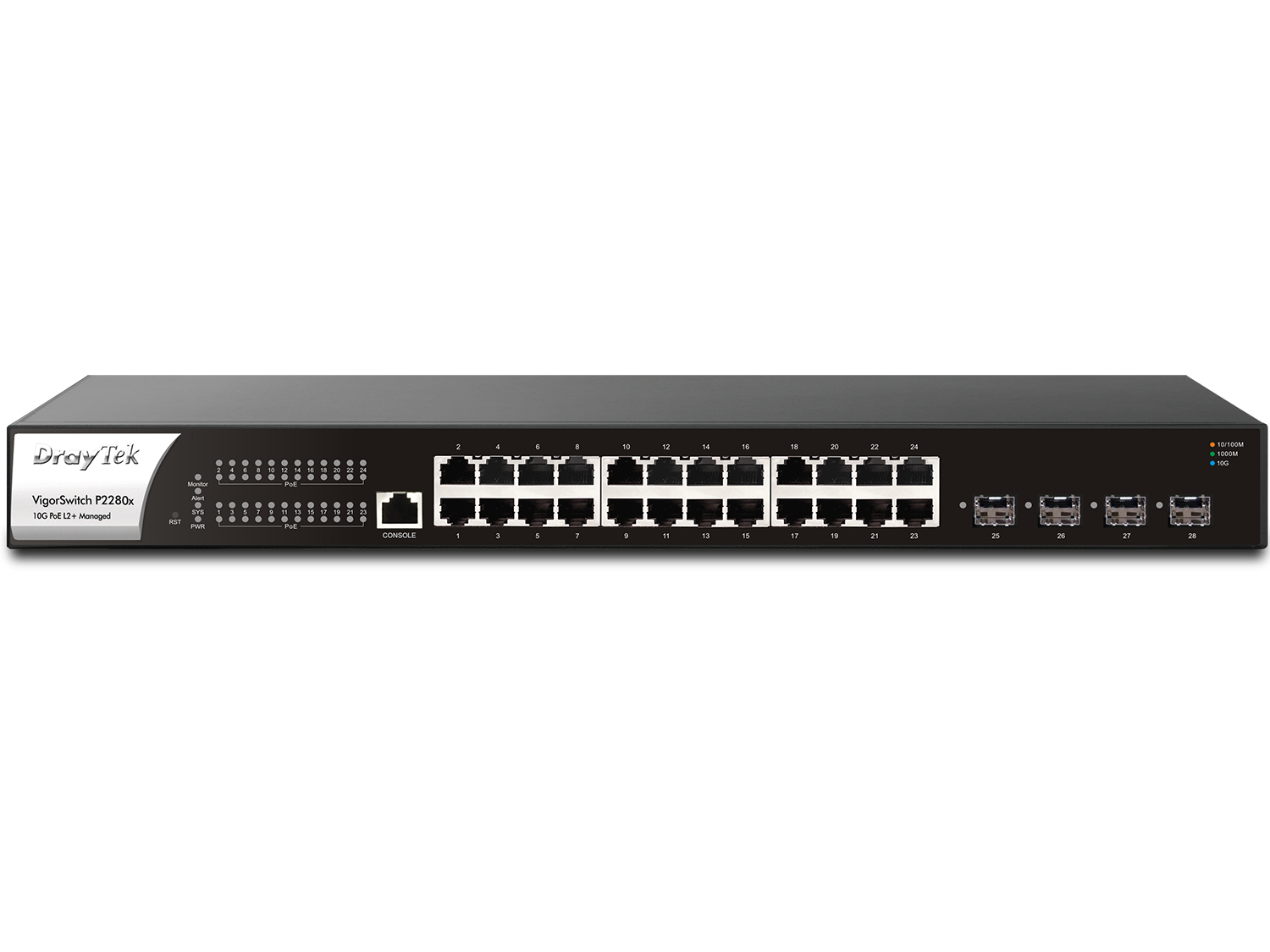 Thiết bị chuyển mạch DrayTek VigorSwitch P2282x – Switch 28 Port L2+ Managed 10G PoE-1