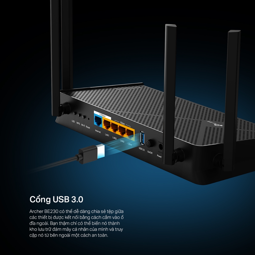 Thiết bị định tuyến Router Wifi Archer BE230 (Router Wi-Fi 7 Băng Tần Kép BE3600)-8
