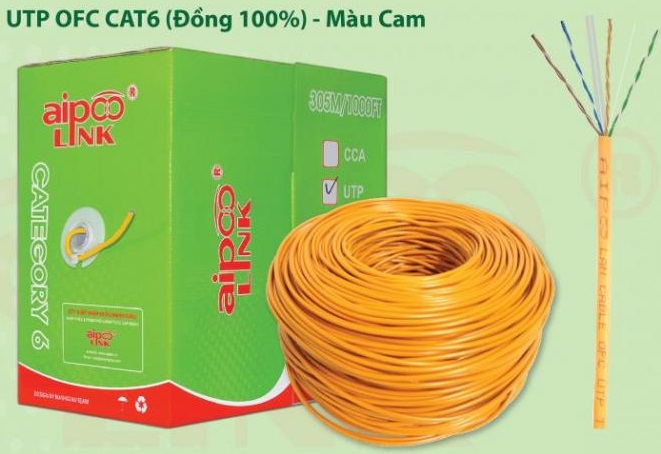 Cáp mạng Aipoo Link CAT6 UTP OFC-1