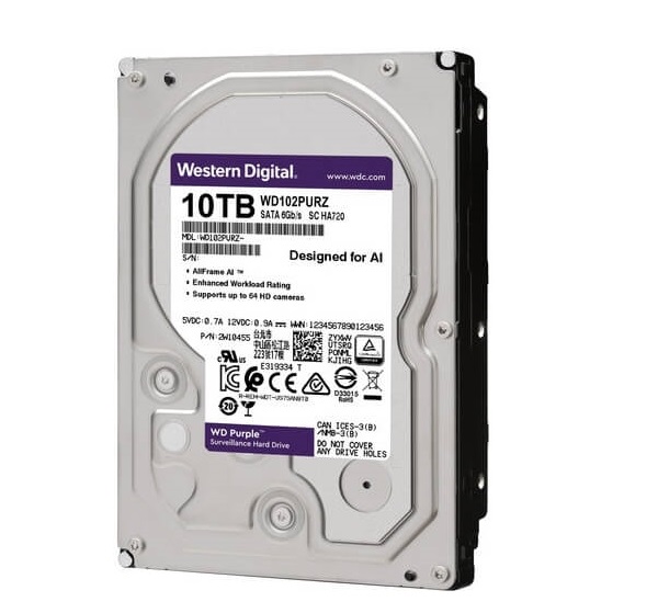 Ổ cứng chuyên dụng 10TB WESTERN PURPLE WD102PURP-1