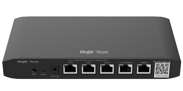 Cloud Managed Router RUIJIE Reyee RG-EG105G-V3-1