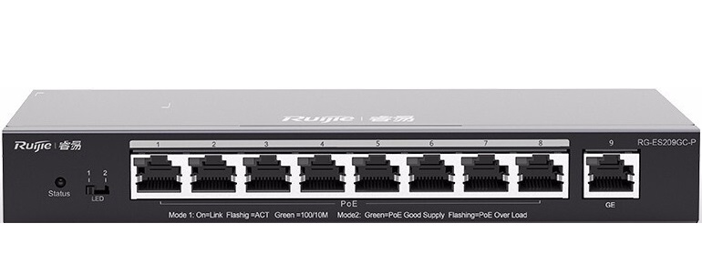 8-port 10/100/1000Base-T PoE Switch RUIJIE RG-ES209GC-P-1