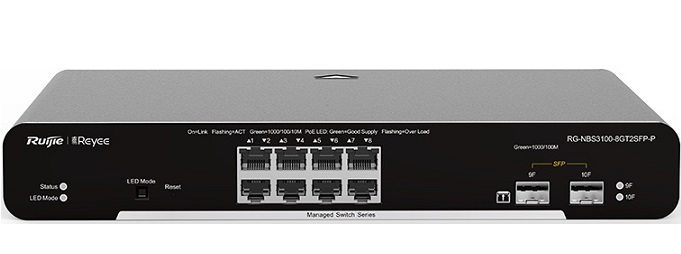 8-port Gigabit Managed PoE Switch RUIJIE RG-NBS3100-8GT2SFP-P-1