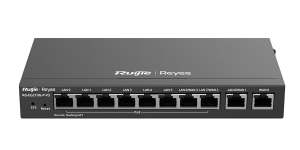 Cloud Managed PoE Router RUIJIE Reyee RG-EG210G-P-V3-1