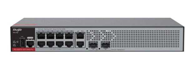 10-Port Gigabit PoE+ + 2-Port 2.5GE SFP Managed Switch RUIJIE RG-S2915-10GT2MS-P-L-1