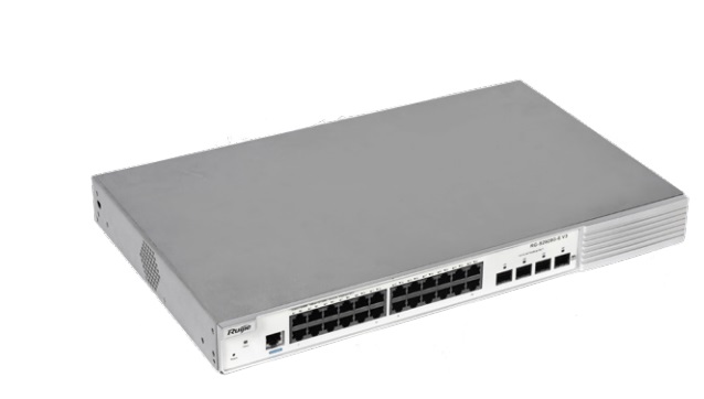 24-Port 10/100/1000BASE-T+4-Port GE SFP Switch Ruijie RG-S2928G-E V3-1