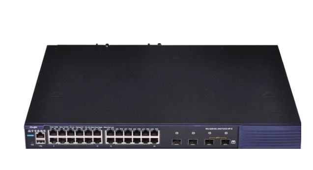 24-Port 10/100/1000BASE-T PoE Switch Ruijie RG-S2910C-24GT2XS-HP-E-1