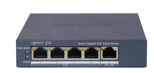 4-Port Gigabit Smart PoE Switch HIKVISION DS-3E1505P-EI/M-1