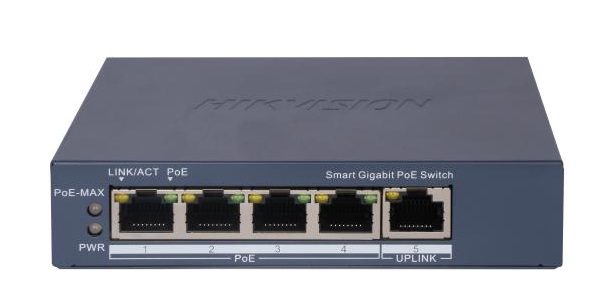 4 Port Gigabit Smart POE Switch HIKVISION DS-3E1505P-EI-1