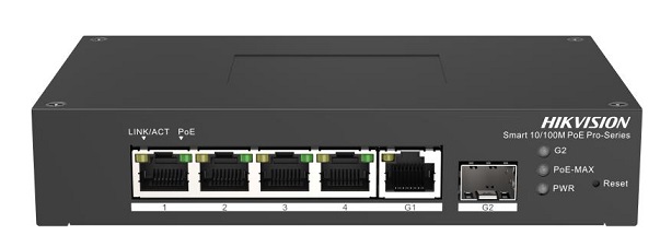 4 Port Fast Ethernet Smart Harsh PoE Switch HIKVISION DS-3T1306P-SI/HS-1
