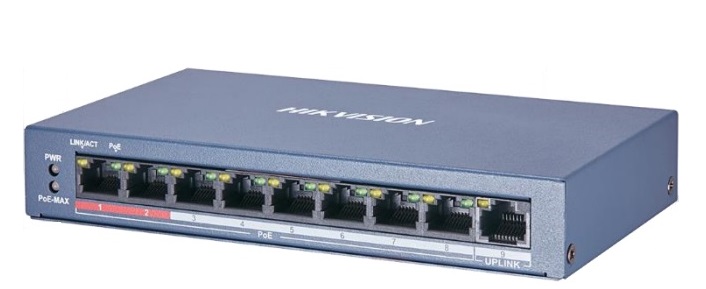 8-Port 100M PoE Switch HIKVISION DS-3E0109P-E/M(B)-1