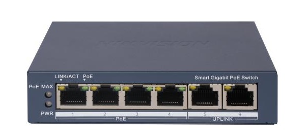 4 Port Gigabit Smart PoE Switch HIKVISION DS-3E1506P-EI-1