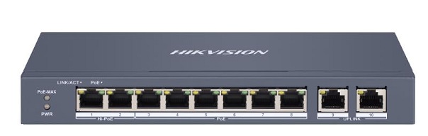 8 Port Fast Ethernet Smart PoE Switch HIKVISION DS-3E1310HP-EI-1