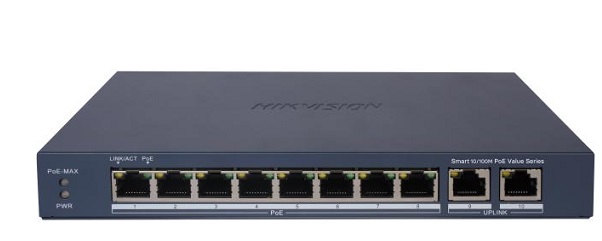 8-Port Fast Ethernet Smart PoE Switch HIKVISION DS-3E1310P-EI/M-1