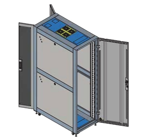 Tủ rack 50U cửa đôi sau LEGRAND SMARTRAK3.0 SR50860BVA3DD-FAN-1