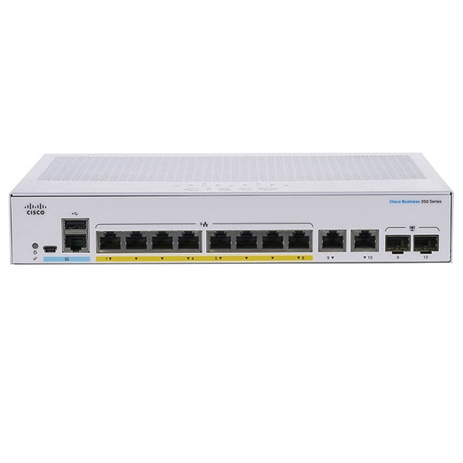 8-port GE PoE Managed Switch CISCO CBS350-8P-E-2G-EU-1