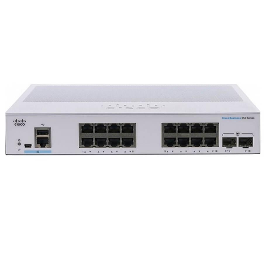 16-Port GE Managed Switch CISCO CBS350-16T-2G-EU-1