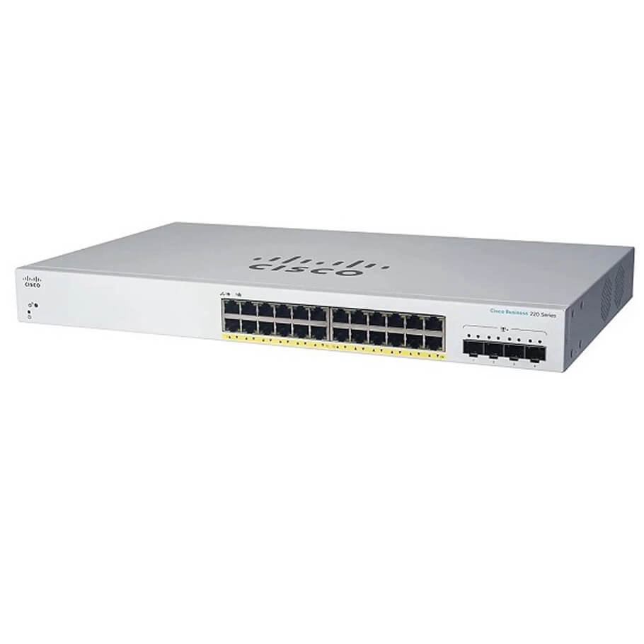 24-Port GE PoE Smart Switch CISCO CBS220-24P-4G-EU-1