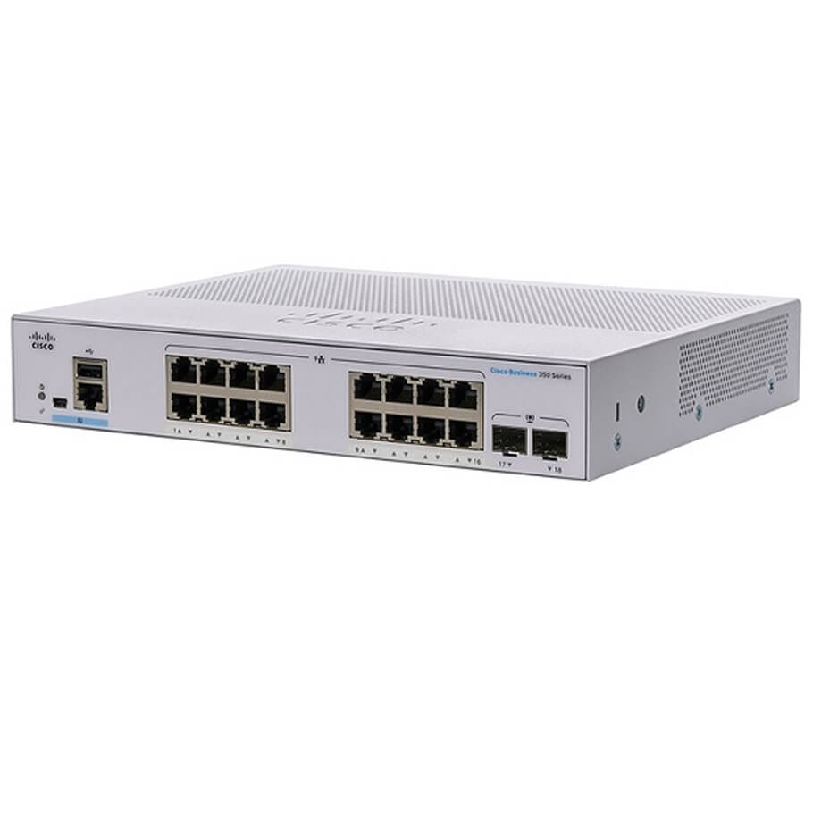 16-Port GE Managed Switch CISCO CBS350-16T-E-2G-EU-1
