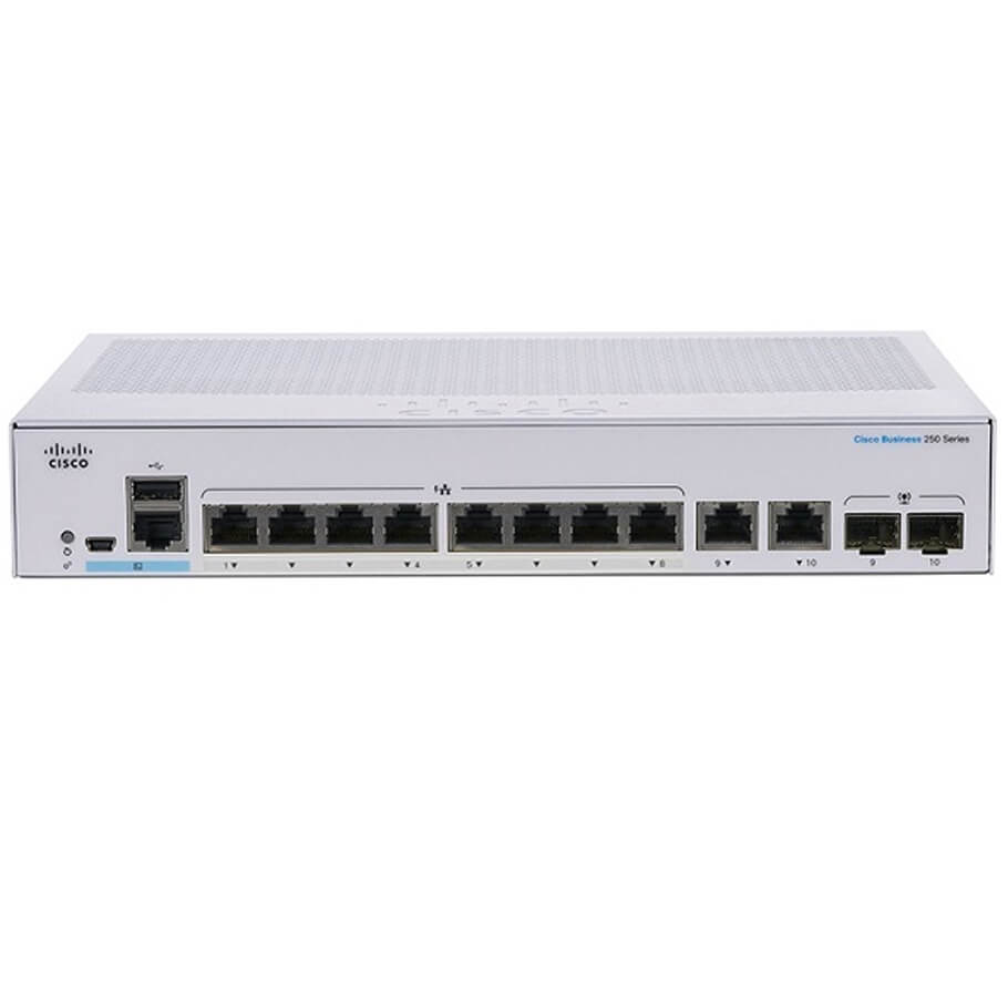8-Port GE Smart Switch CBS250-8T-E-2G-EU-1