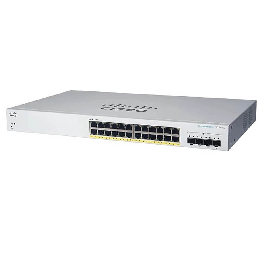 24-Port GE PoE Switch CISCO CBS220-24FP-4G-EU (382W)-1