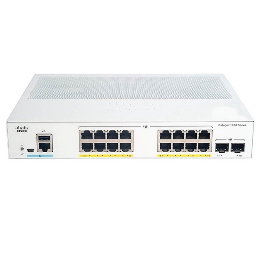 16-port Gigabit Ethernet Switch Cisco C1000-16T-2G-L-1