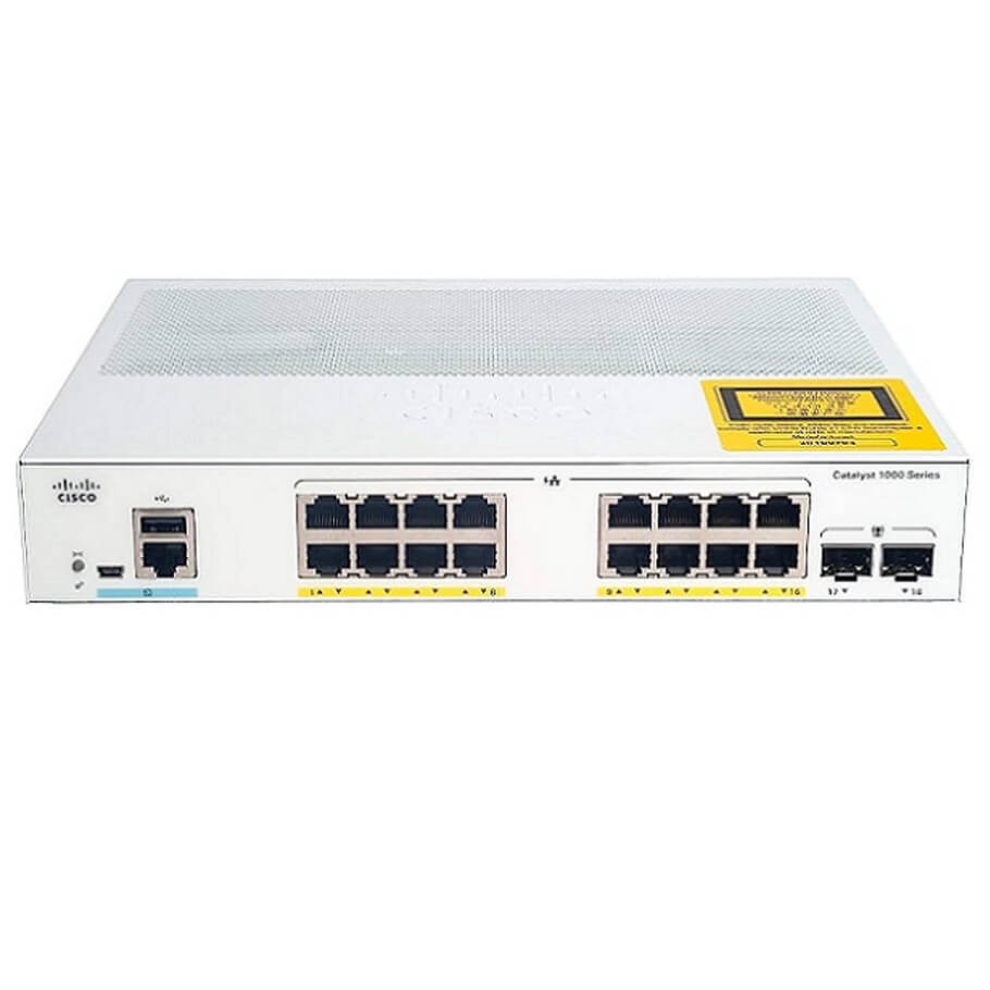 16-port GE Switch Cisco C1000-16P-2G-L-1