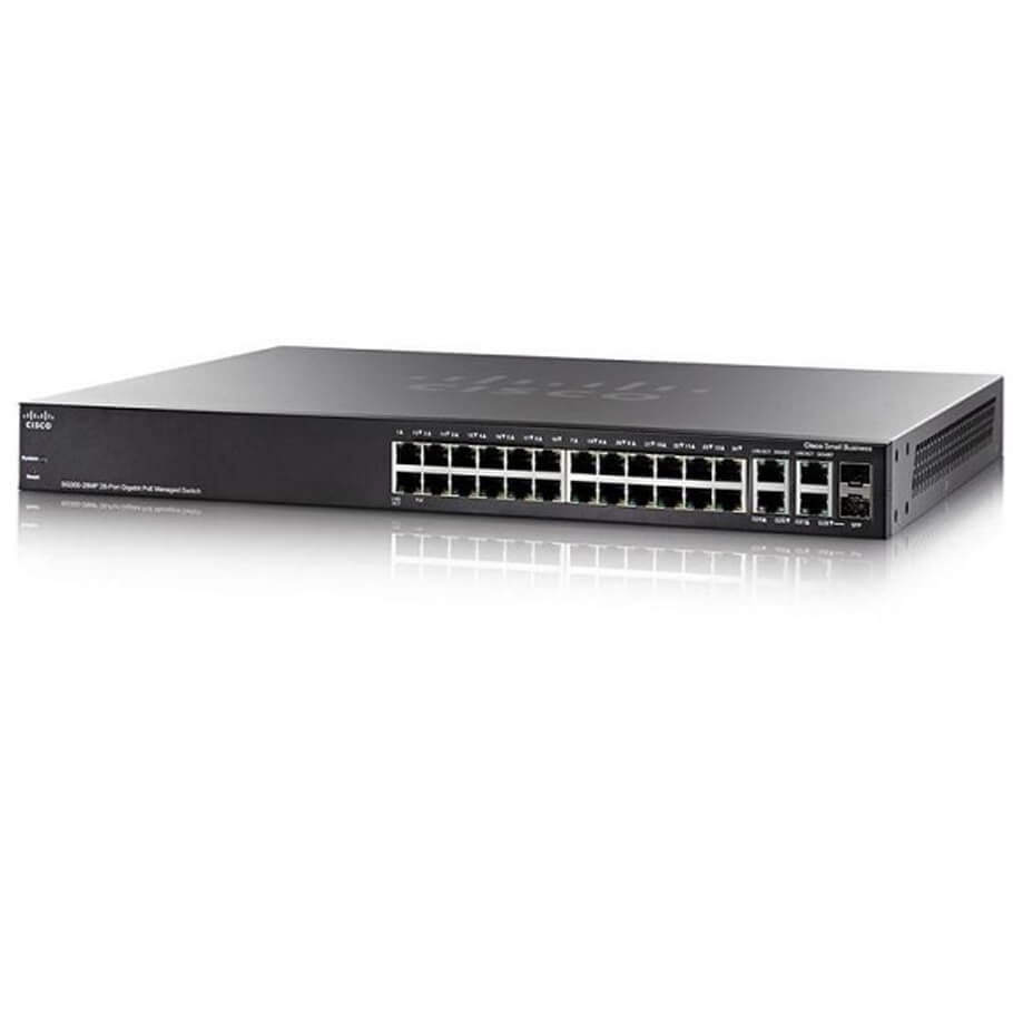 24-Port GE PoE Managed Switch CISCO SG350-28MP-K9-EU-1