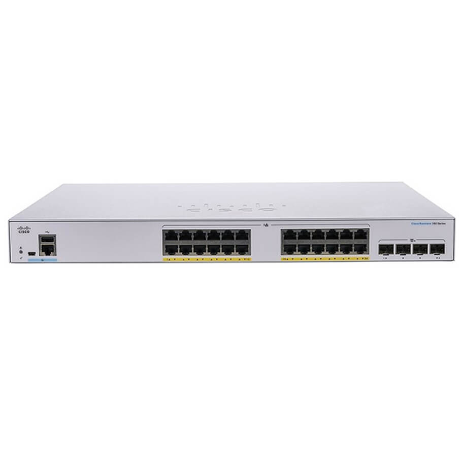 24-Port GE PoE Managed Switch CISCO CBS350-24FP-4X-EU