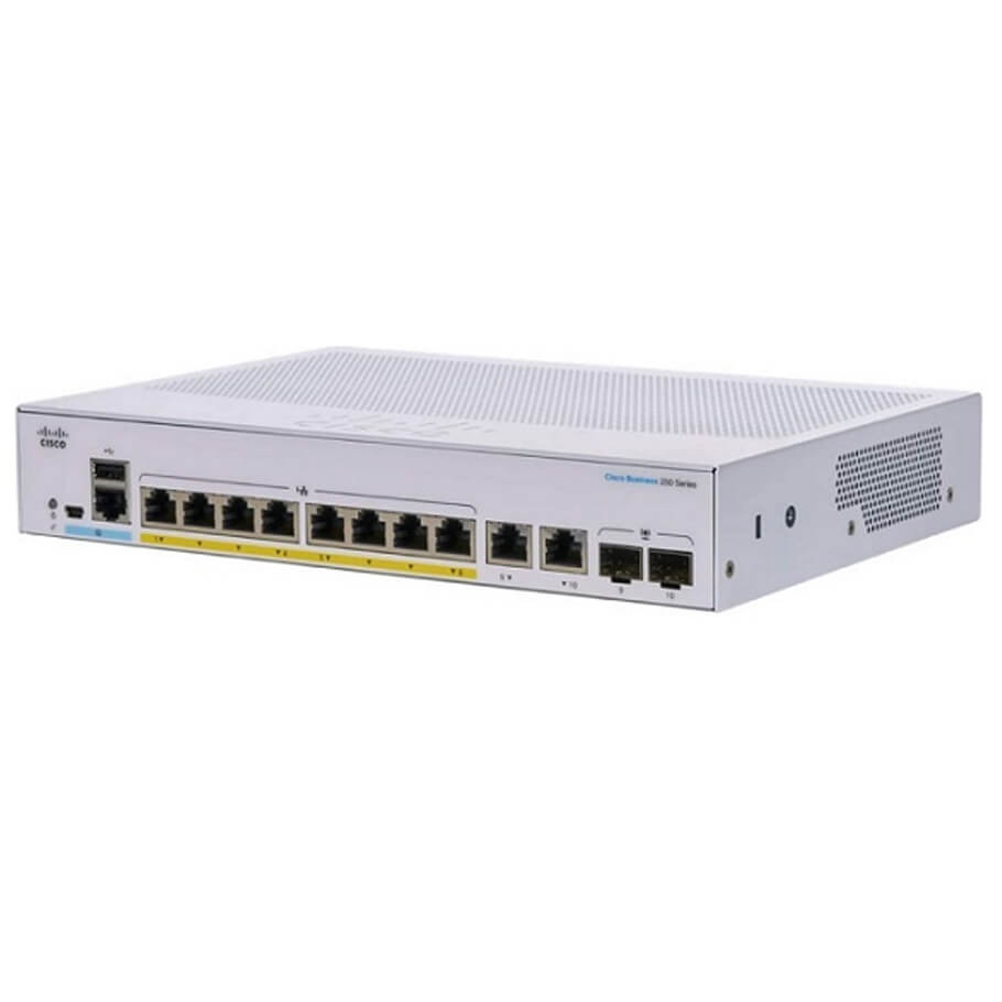 8-Port GE PoE Switch CISCO CBS250-8FP-E-2G-EU-1