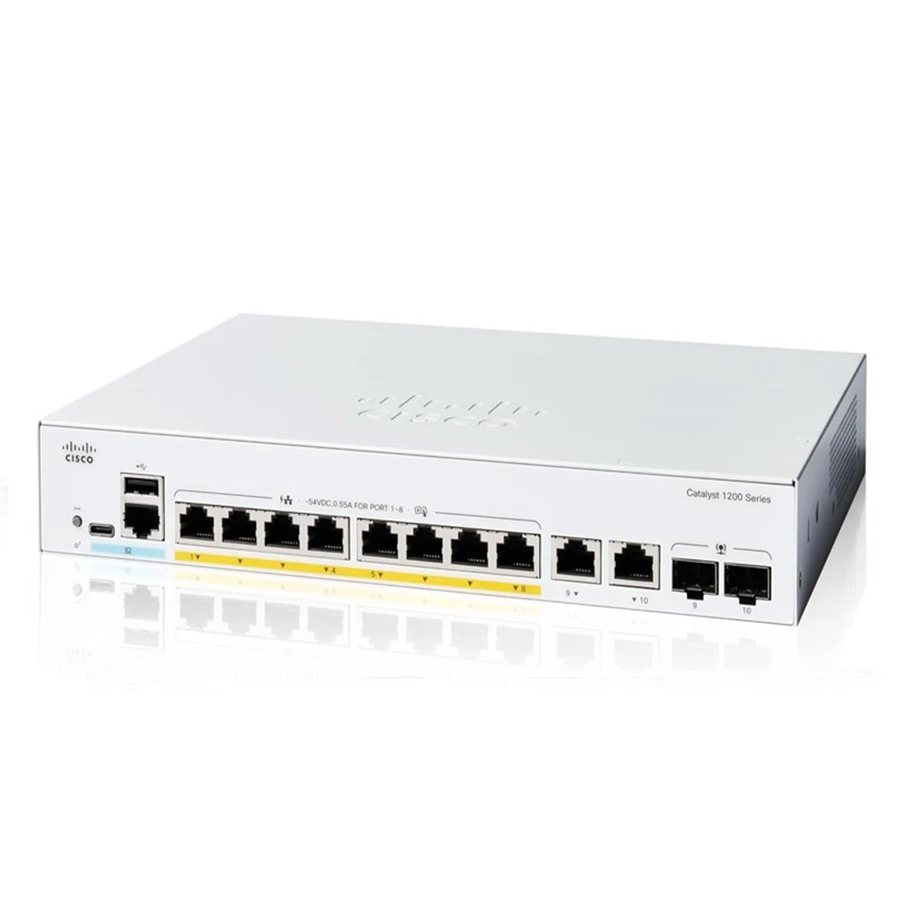 8-Port GE PoE+ Switch Cisco C1200-8P-E-2G-1