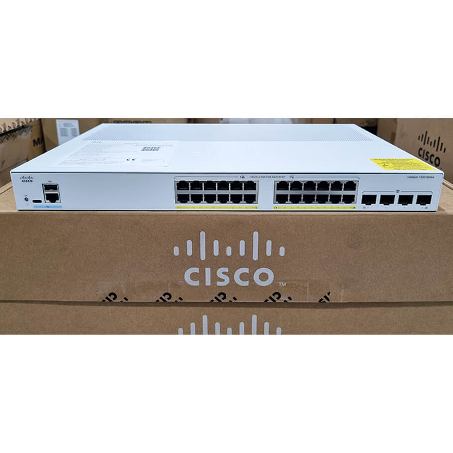24-Port GE PoE + 4-Port 1G SFP Switch CISCO C1300-24P-4G-1