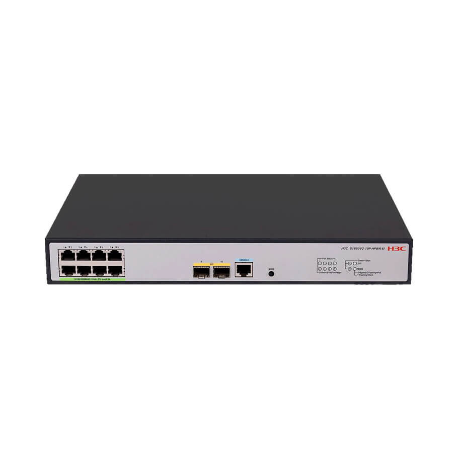 8-Port PoE GE Switch H3C LS-1850V2-10P-HPWR-EI-GL-1