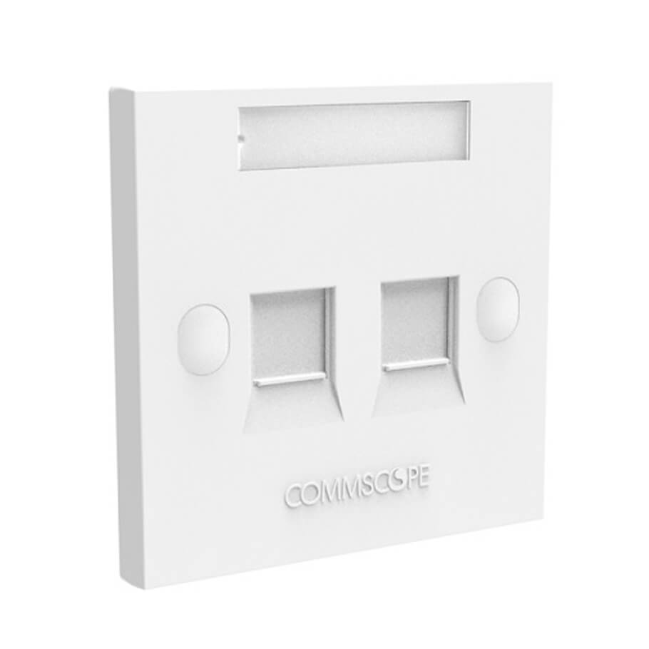2-Port Faceplate COMMSCOPE FPS-BS-2P-W (760249251)-1