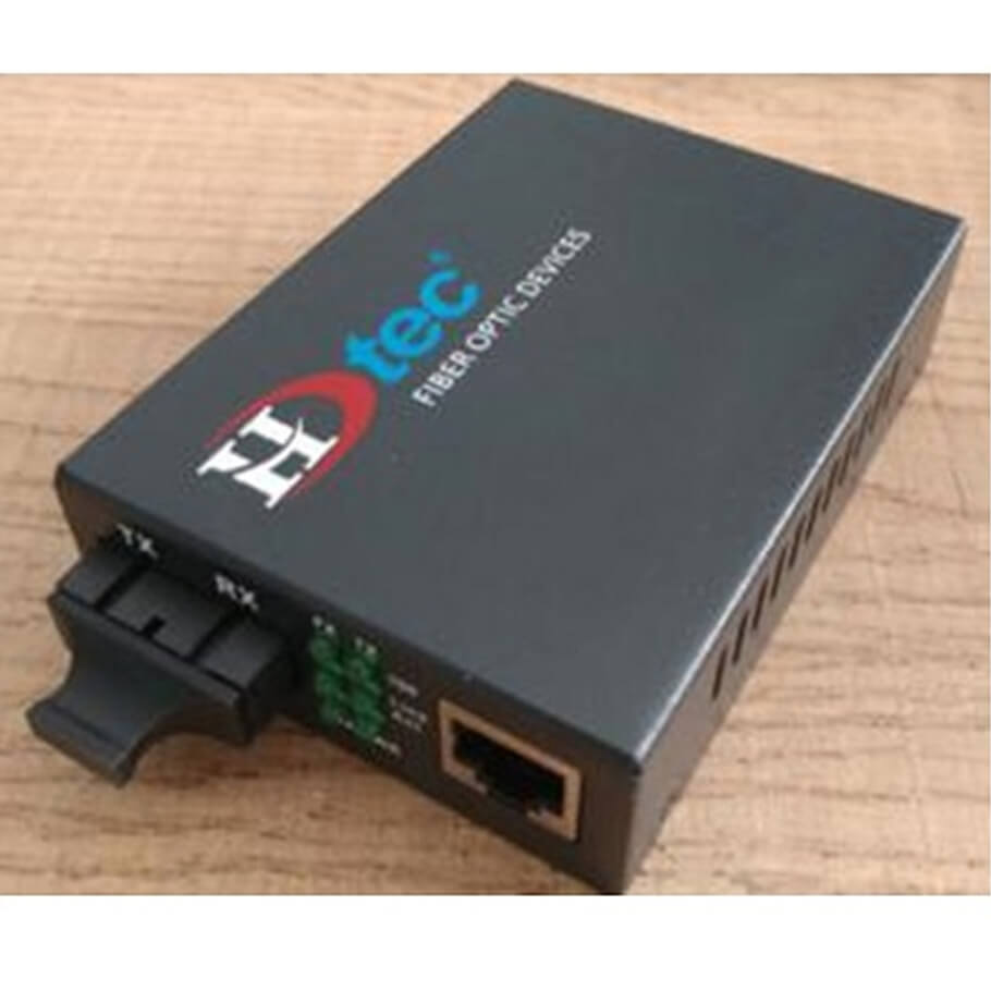 Bộ chuyển đổi 2 Core Quang HDTEC Converter 2 core Quang 1 Port 1G-1