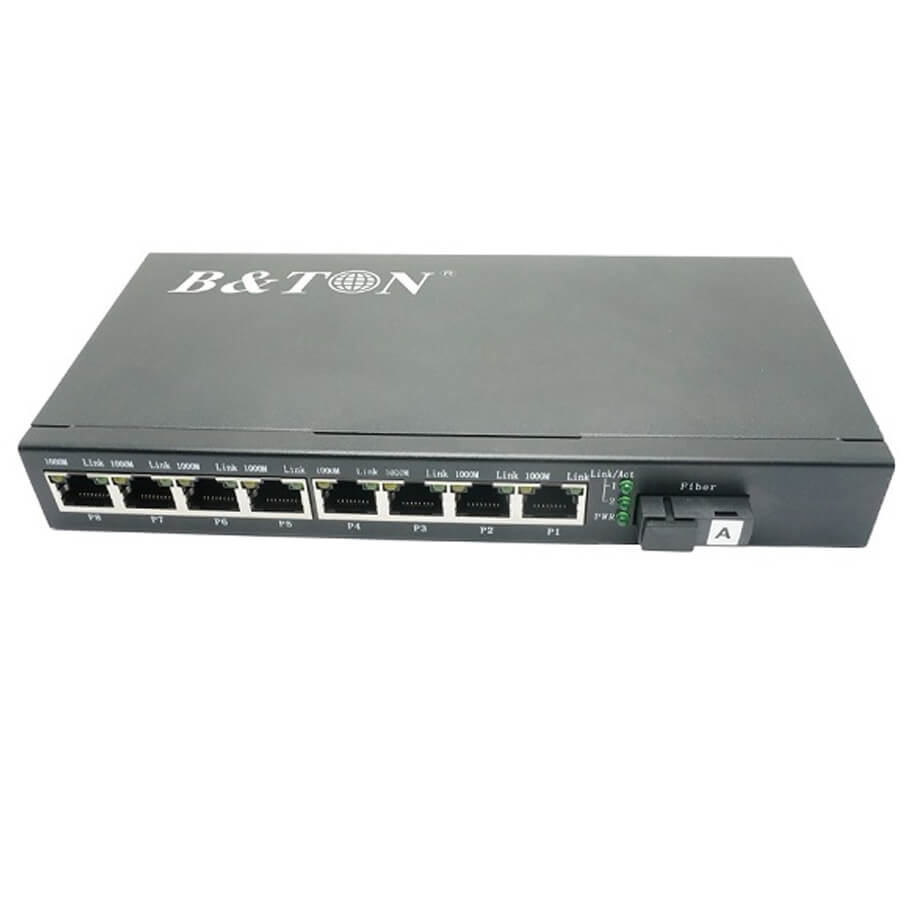 Chuyển đổi Quang-Điện Media Converter Unmanaged Fiber Switch BTON BT-918GS-20-1