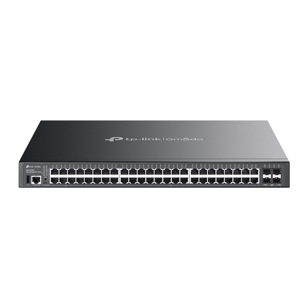 Thiết bị chuyển mạch TP-Link SG5452XMPP | Omada Lite L3 Managed PoE++ Switch Có thể Xếp chồng (48 cổng Gigabit và 4 khe cắm 10G)
