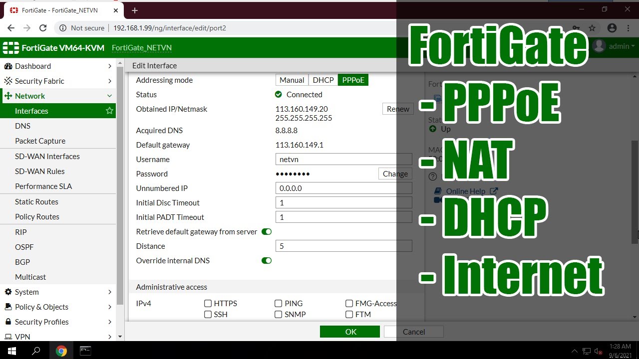 4 basic configuration steps for the new Fortigate
