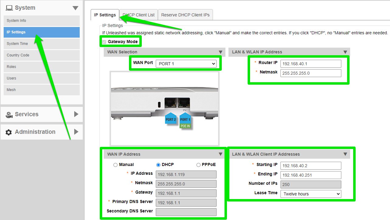Wi5stars-Configuring Ruckus Unleashed Access Point