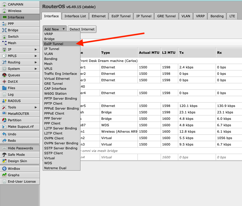 How to use an EoIP tun... | NYC Mesh Wiki