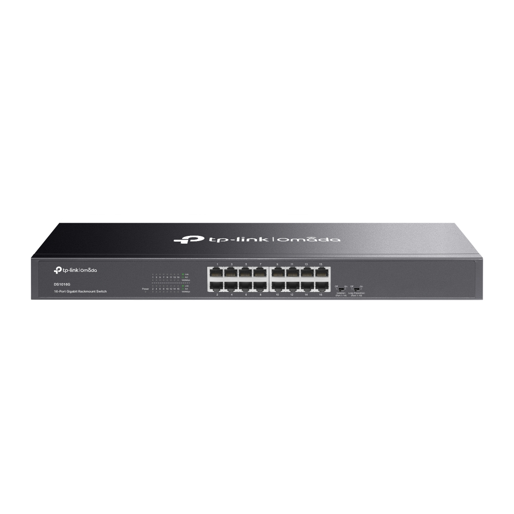 Thiết bị chuyển mạch TP-Link DS1016G | Omada 16-Port Gigabit Unmanaged Rackmount Switch