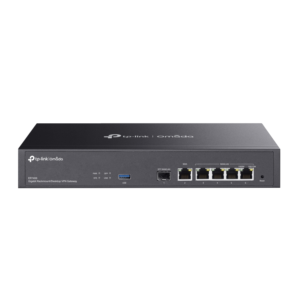 Thiết bị định tuyến TP-Link ER7406 | Omada Gigabit VPN Gateway Để bàn/ Gắn tủ Rack