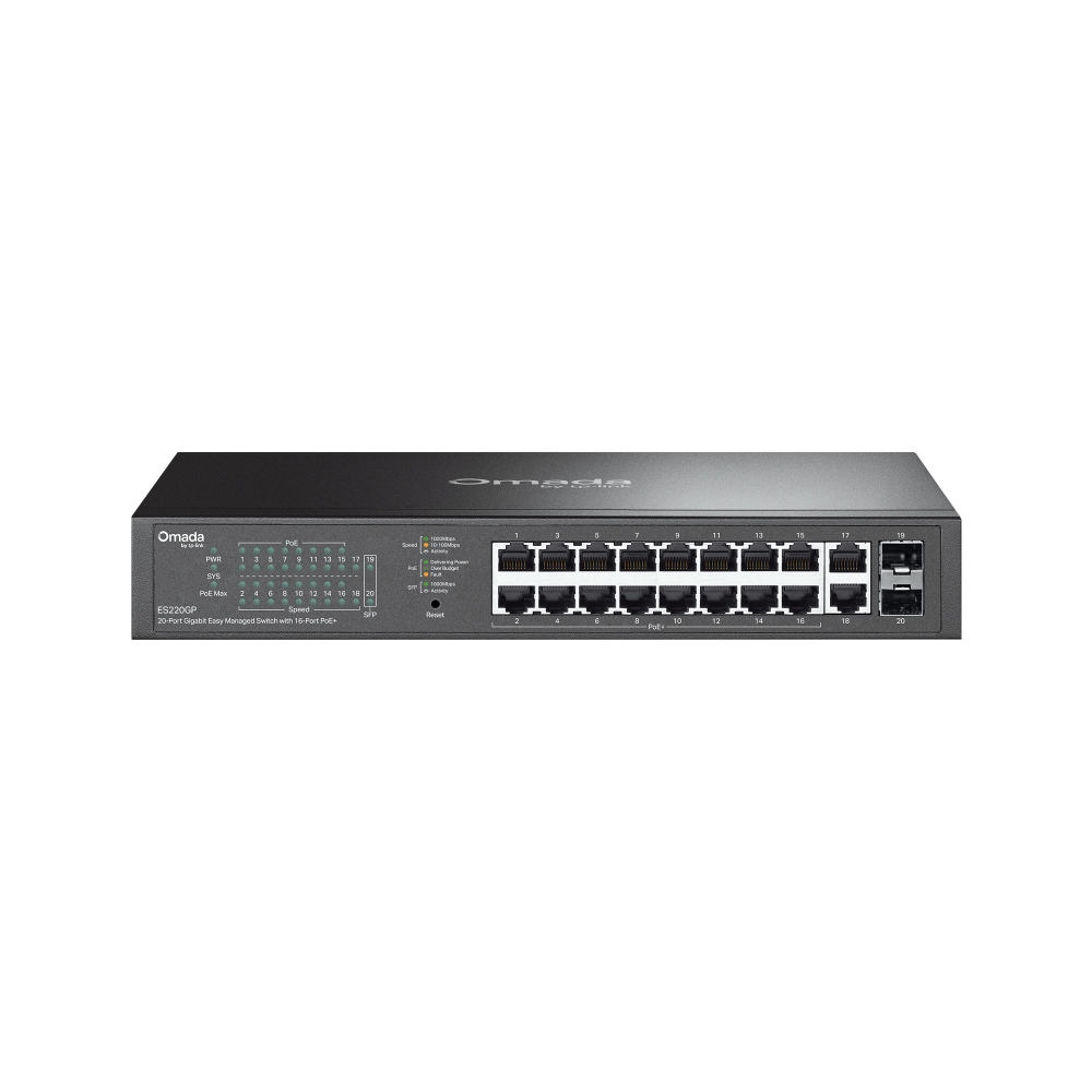 Thiết bị chuyển mạch TP-Link ES220GP | Omada Easy Managed Switch 20 cổng Gigabit (16 cổng PoE+)-1