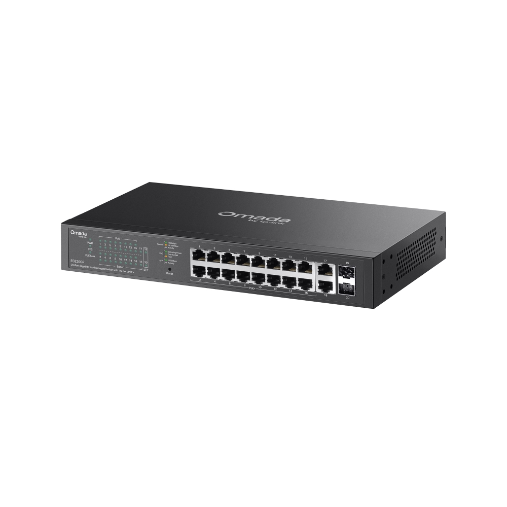 Thiết bị chuyển mạch TP-Link ES220GP | Omada Easy Managed Switch 20 cổng Gigabit (16 cổng PoE+)-3
