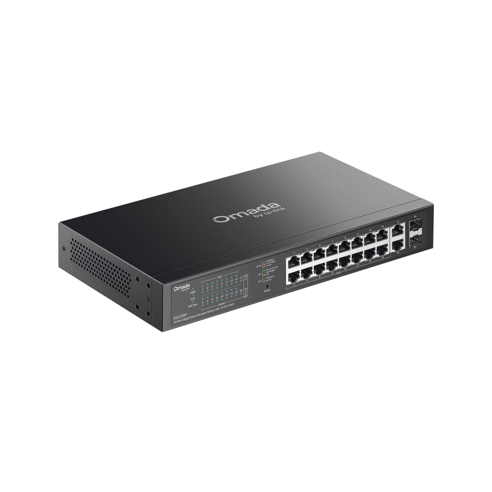 Thiết bị chuyển mạch TP-Link ES220GP | Omada Easy Managed Switch 20 cổng Gigabit (16 cổng PoE+)-4